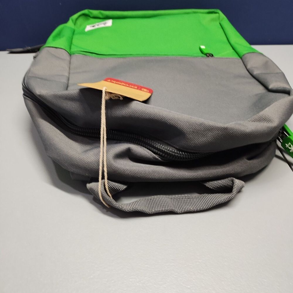 Project Karl Unisex Backpack Green Gray Canvas Adjustable Straps Water Resistant - Picture 13 of 16